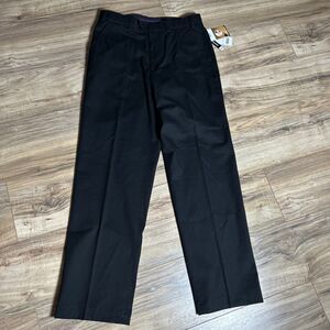 Hiltl NWT Flat Front Dress Pants Black 32x38 Non Iron model 25918 Napa HLC So